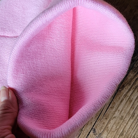 Pink beanie. Fun gift for a 22nd birthday! - Picture 2 of 5